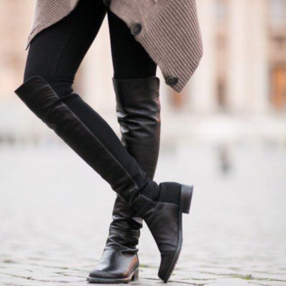 Stuart weitzman 50/50 black leather over the knee boots - Picture 10 of 11